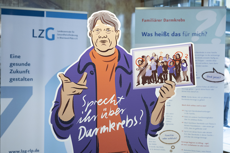 Familiärer Darmkrebs Ausstellungsfigur Mann