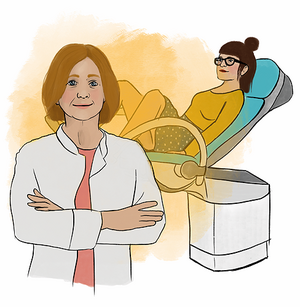 Patientin bei Frauenärztin
